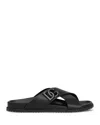 Dolce & Gabbana Calfskin Sandal In Black