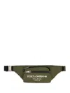 Dolce & Gabbana Logo-print Zip-fastening Belt Bag In Military Green