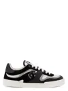 Dolce & Gabbana Portofino Light Low-top Mesh And Leather Sneakers In Bianconero