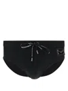 Dolce & Gabbana Logo-plaque Swim Trunks In Black