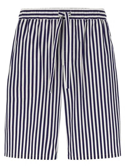 Dolce & Gabbana Striped Bermuda Shorts In Multi