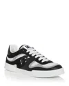Dolce & Gabbana Portofino Light Low-top Mesh And Leather Sneakers In Black