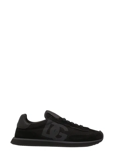 DOLCE & GABBANA MEN'S SUEDE AND MESH DG CUSHION SNEAKERS
