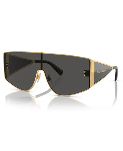 Dolce & Gabbana Dna Mask-frame Sunglasses In Gold