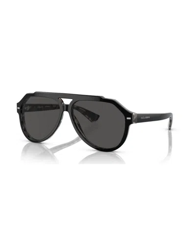 Dolce & Gabbana Sonnenbrille Mit Rundem Gestell In Black