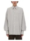 Dolce & Gabbana Camicia Oversize In Popeline A Righe In Multicolour