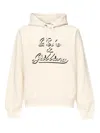 Dolce & Gabbana Almond Beige Pullover Sweatshirt With Drawstring Hood In Brown