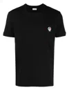 Dolce & Gabbana Tricolor Logo Stretch Cotton T-shirt In Black