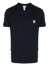 Dolce & Gabbana Crown And Laurel Patch Crewneck T-shirt In Blue