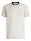 Dolce & Gabbana White Technical Piqué Cotton Tshirt With Embroidery In White