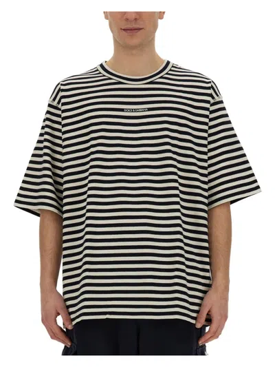 DOLCE & GABBANA MEN'S T SHIRT WITH LOGO | SIZE SMALL | G8RG6T