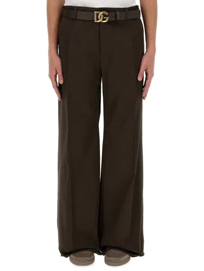 Dolce & Gabbana Men Tailored Pants In Brown