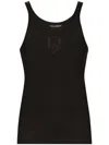 Dolce & Gabbana 'tank Top With Dg Embroidery In Multicolor