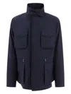 Dolce & Gabbana Technical Fabric Safari Jacket In Blue