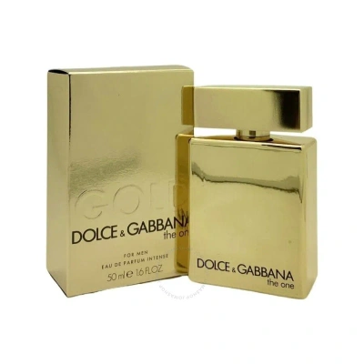 Dolce & Gabbana Men's The One Gold Intense Edp Spray 1.6 oz Fragrances 3423222026028 In Gold / Green / Orange