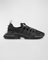 Dolce & Gabbana Black Sneakers With Chunky Sole And Breathable Upper In Nero/nero