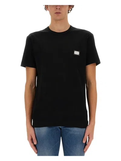 DOLCE & GABBANA MEN'S TSHIRT CON PLACCA LOGATA