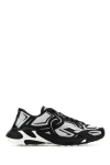Dolce & Gabbana Two-tones Fabric Dragon Sneakers For Men In Multicolor