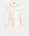 Dolce & Gabbana Linen Fabric Pajama Jacket In Natural