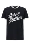 Dolce & Gabbana Round Neck T-shirt In Cotton In Blue