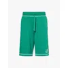 Dolce & Gabbana Jogging Shorts With Embroidered Logo In Verde Scuro