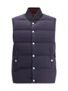 Dolce & Gabbana Midnight Blue Cotton Blend Reversible Down Jacket In Blue