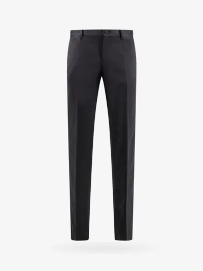 Dolce & Gabbana Men Virgin Wool And Silk Tuxedo Trouser In Black