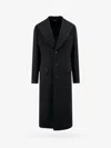 Dolce & Gabbana Men Virgin Wool Blend Flared Coat In Black