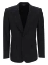 Dolce & Gabbana Sicilia Single-breasted Monogram Jacket In Black