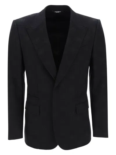 DOLCE & GABBANA MEN'S VIRGIN WOOL BLEND SINGLE-BREAST JACKET