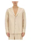 Dolce & Gabbana Long Sleeve Linen Shirt In Neutral