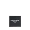 Dolce & Gabbana Dolce&gabbana Black Leather Bi Fold Wallet With Logo In Black