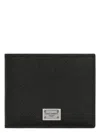 Dolce & Gabbana Black Calf Leather Logo Plaque Trifold Keyring Key Holder