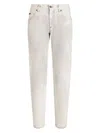 Dolce & Gabbana Belt Loop Denim Trousers In Naturwhite