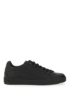 Dolce & Gabbana Portofino Leather Sneakers In White
