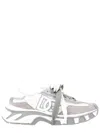 Dolce & Gabbana Dg Country Road Sneaker In Leather And Fabric In White