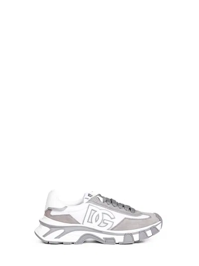 DOLCE & GABBANA DOLCE & GABBANA MEN WHITE AND GREY DG COUNTRY ROAD SNEAKERS