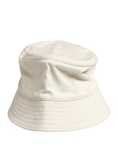 Dolce & Gabbana Men White Cotton Bucket Fisherman Capello Hat