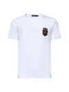 Dolce & Gabbana White Heraldic Patch Cotton T-shirt In White