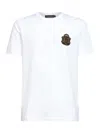 Dolce & Gabbana Heraldic Patch Short Sleeve T-shirt Size 48 In White