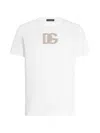 Dolce & Gabbana Cotton T-shirt With Patch Logo On The Front In White
