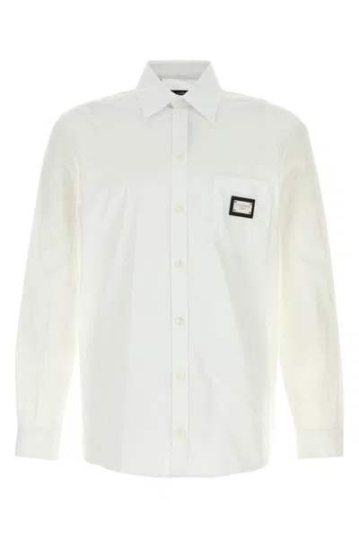 Dolce & Gabbana Men White Poplin Shirt