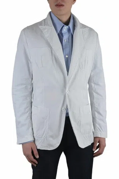Pre-owned Dolce & Gabbana Men's White Two Button Blazer Size Us 36 38 40 42