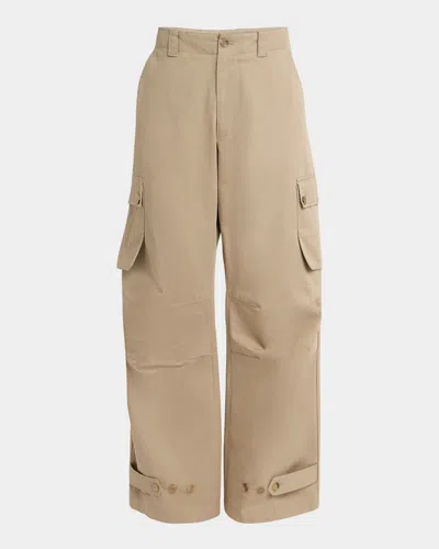 Dolce & Gabbana Men's Wide-leg Cargo Pants In Neutral