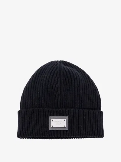 Dolce & Gabbana Men Wool And Cashmere Hat In Black