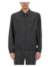 Dolce & Gabbana Men Wool Canvas Jacket With Plaque