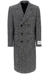 Dolce & Gabbana Re Edition Coat In Houndstooth Wool In Multicolor