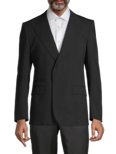 Dolce & Gabbana Men's Wool Peak-lapel Blazer In Gray