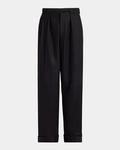 Dolce & Gabbana Wool And Silk-blend Gabardine Suit Pants In Black