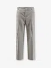 Dolce & Gabbana Tailored Wool Trousers With Front And Back Pockets In Gray